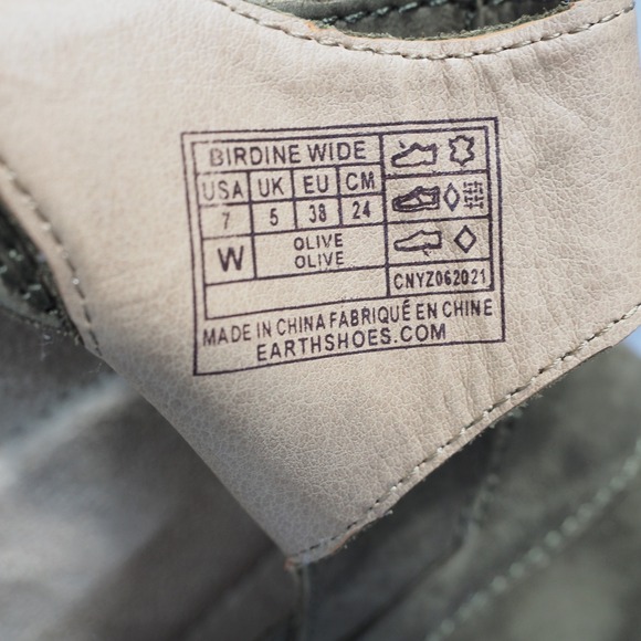 Earth Origins Sandals Womens 7 Wide Birdine Olive Green Slingback Leather Shoes - Picture 2 of 11